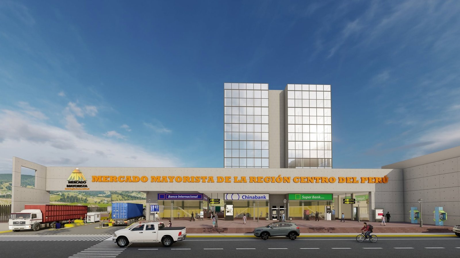 Render de la fachada del Mercado Mayorista